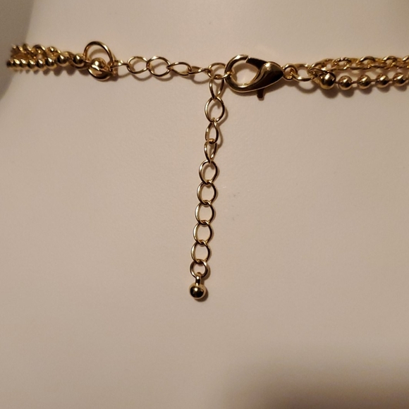 Avenue Double Chained Necklace - Blue & Gold - Picture 3 of 3